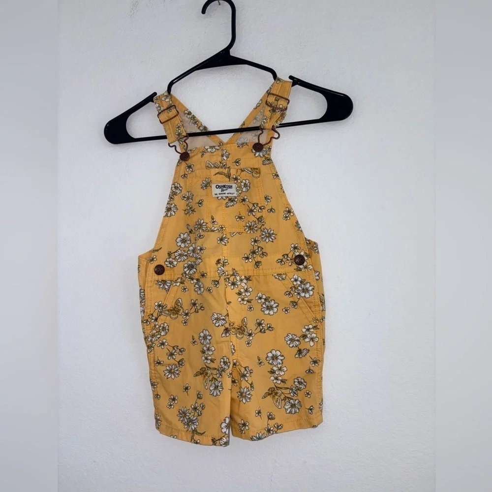 Daisy Knit Denim Shortalls Toddler Girl